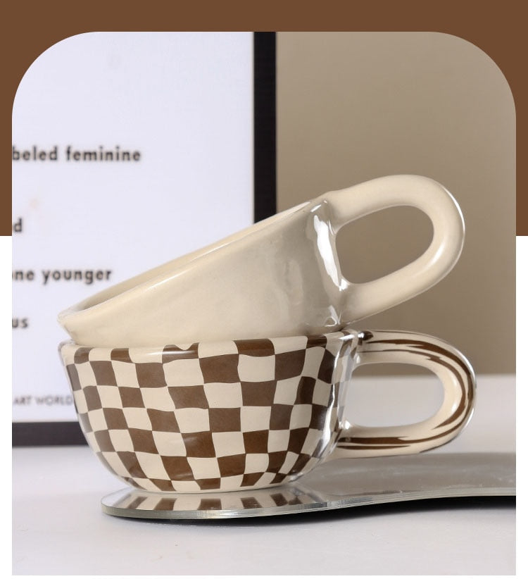 Checkered Coffee Mug