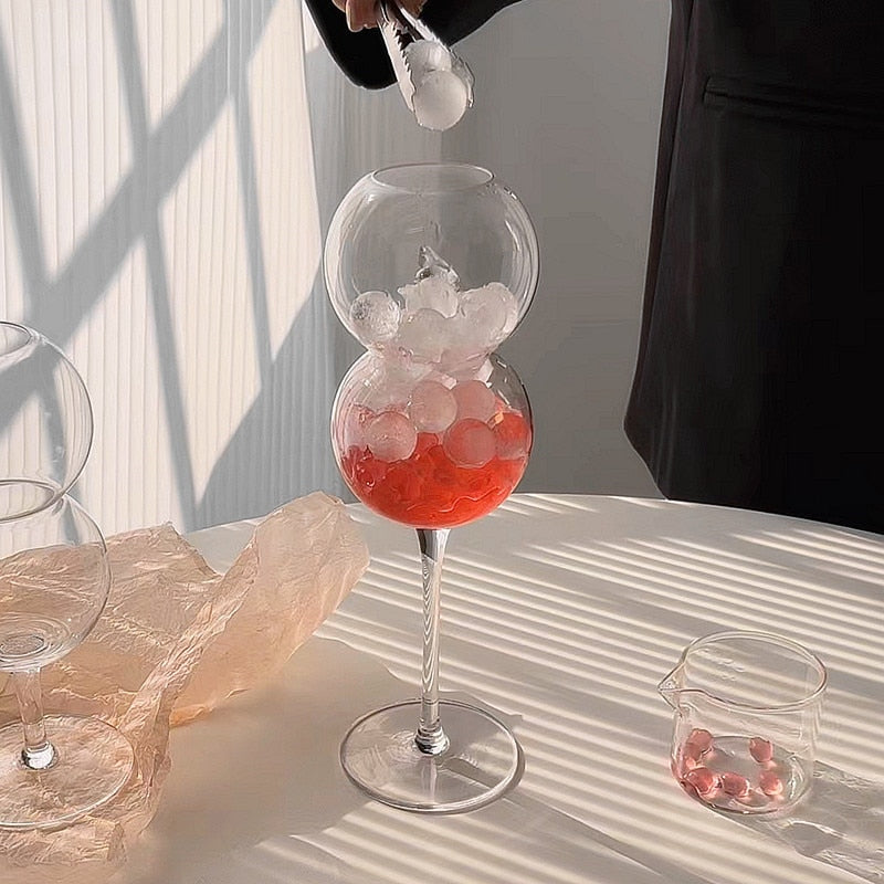 Tall Bubble Ball Cocktail Glass