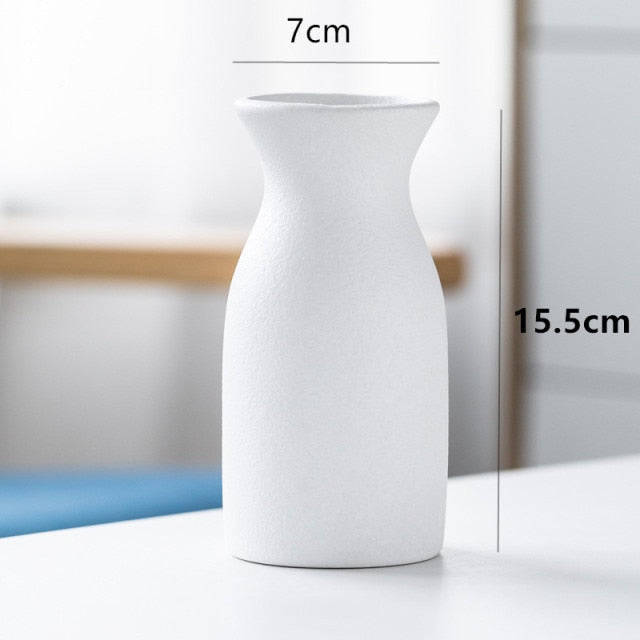 Small Mediterranean Frosted Ceramic Vase