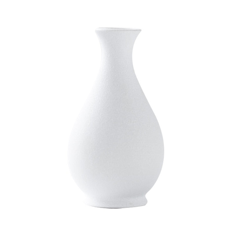 Small Mediterranean Frosted Ceramic Vase