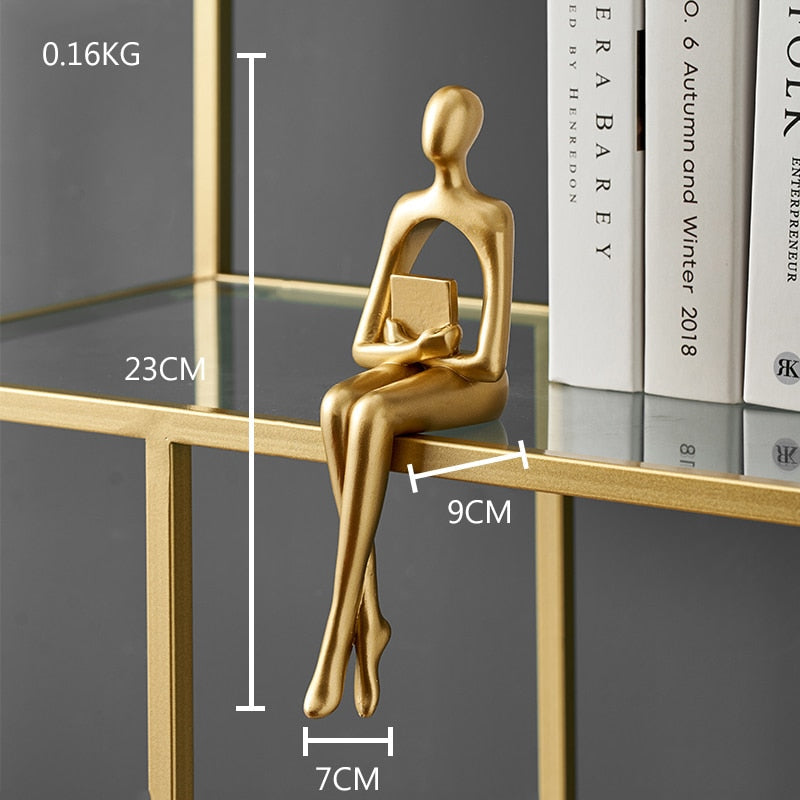 Gold Abstract Statue