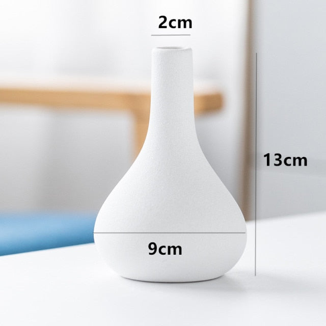 Small Mediterranean Frosted Ceramic Vase