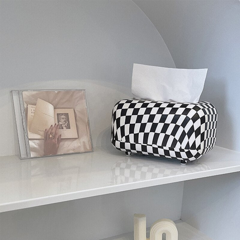 Checkerboard tissue box