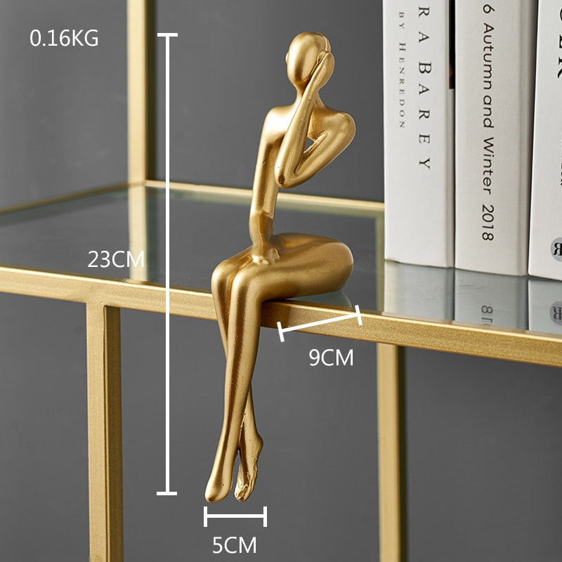 Gold Abstract Statue