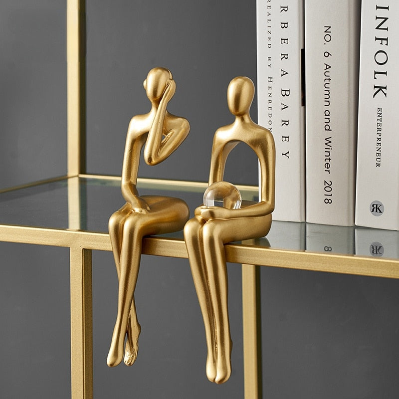 Gold Abstract Statue