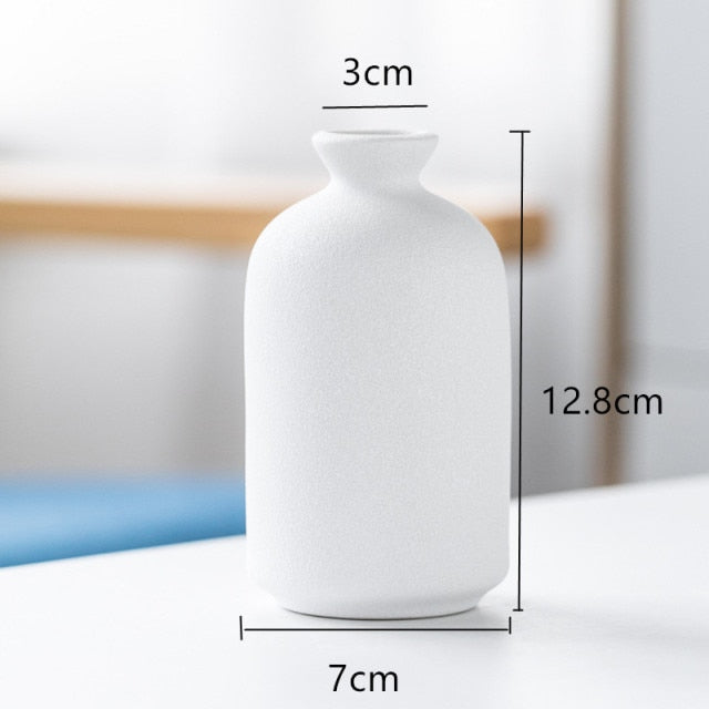 Small Mediterranean Frosted Ceramic Vase