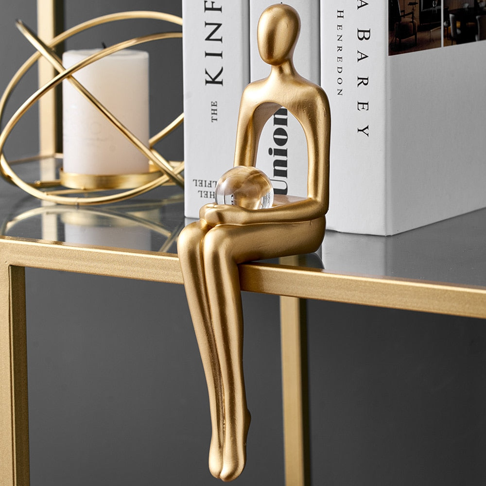 Gold Abstract Statue