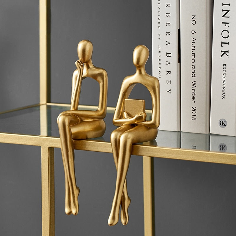 Gold Abstract Statue