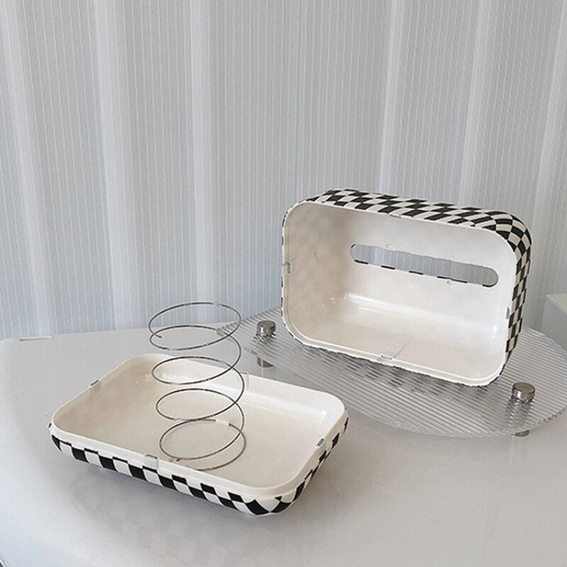 Checkerboard tissue box