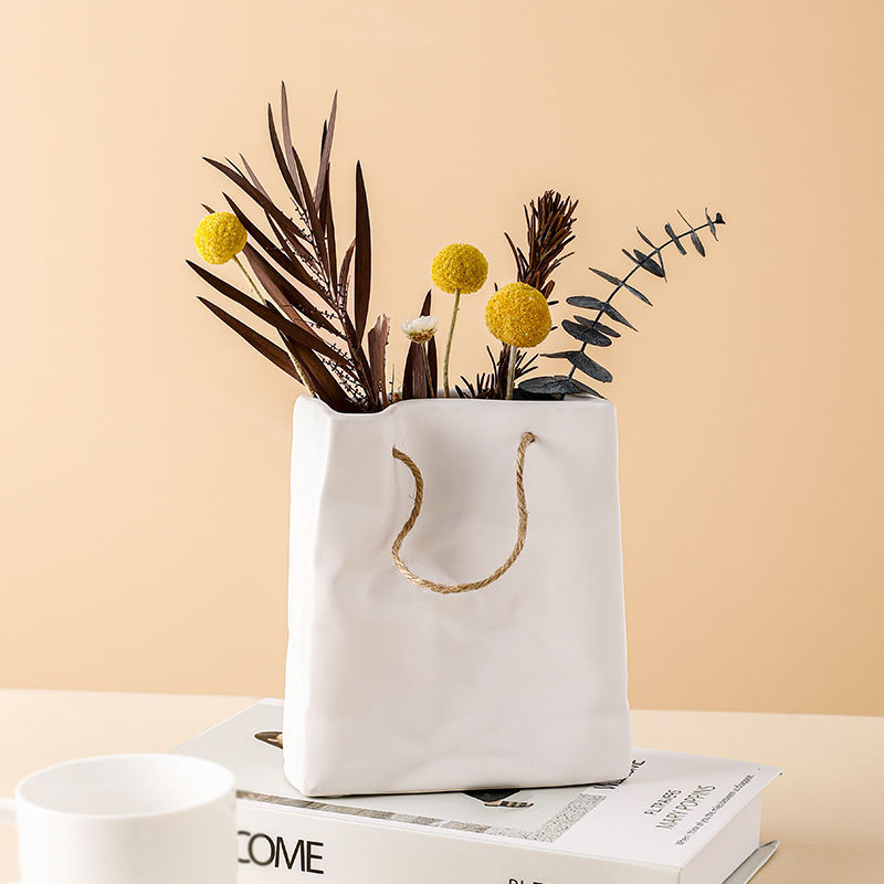 Ceramic Shopping Bag Vase