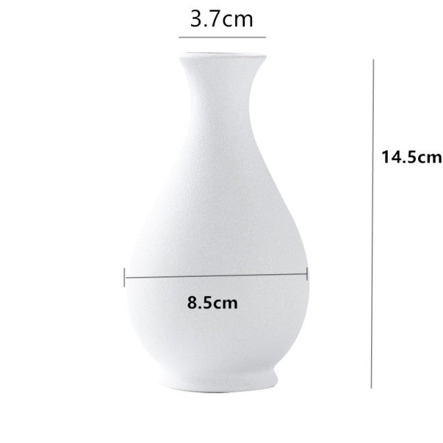 Small Mediterranean Frosted Ceramic Vase