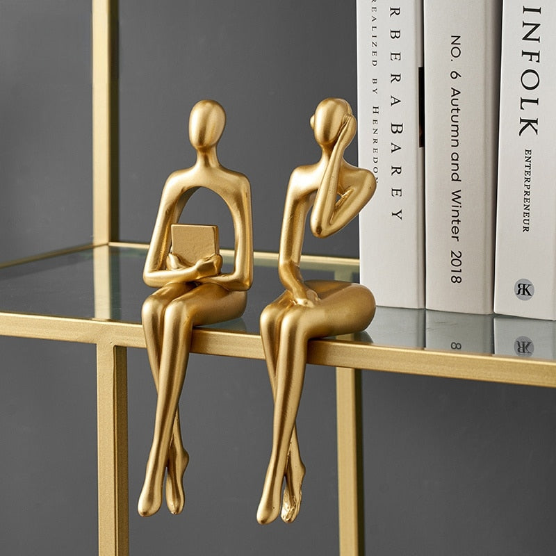 Gold Abstract Statue