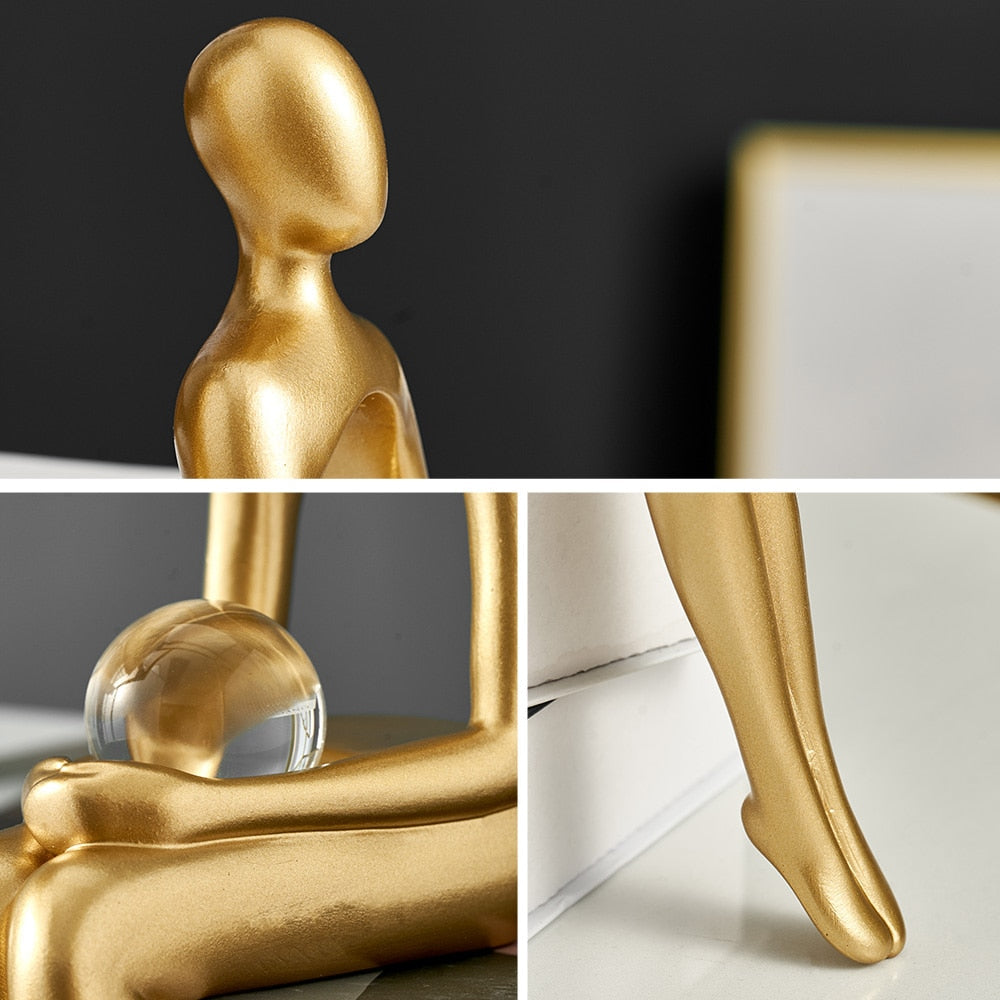 Gold Abstract Statue