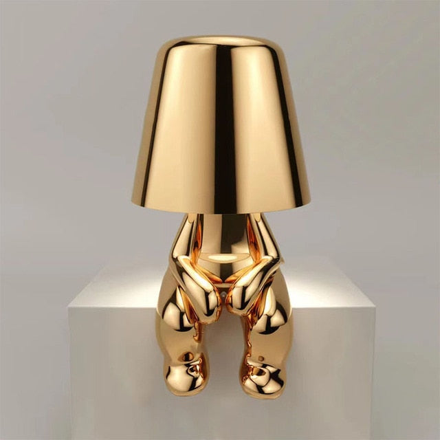 Little Golden/ Silver Man Lamp