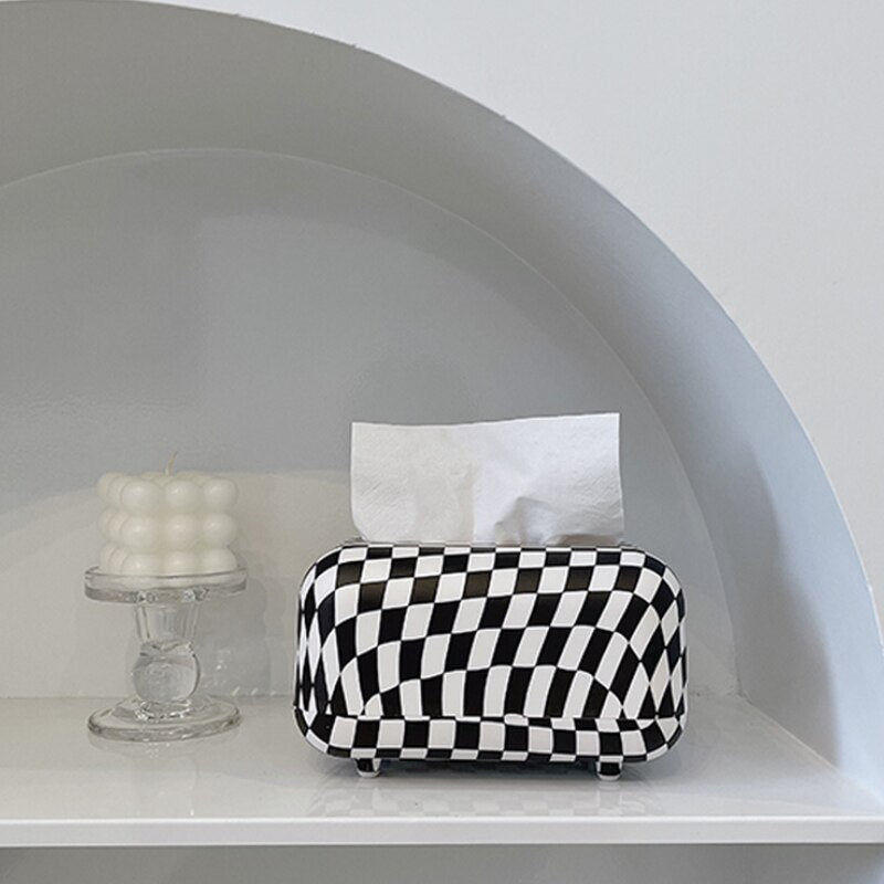 Checkerboard tissue box
