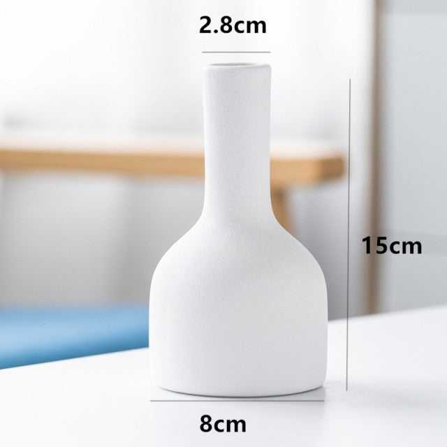 Small Mediterranean Frosted Ceramic Vase
