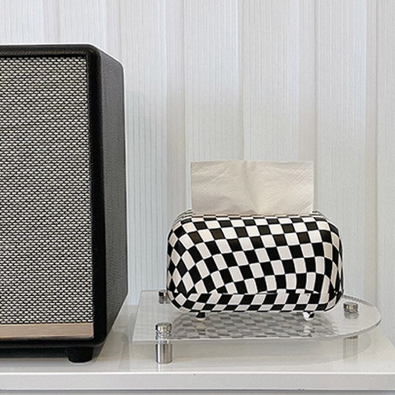 Checkerboard tissue box