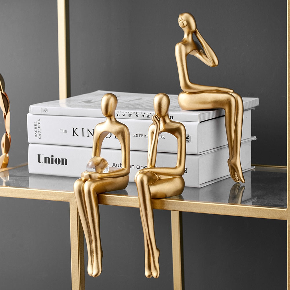 Gold Abstract Statue