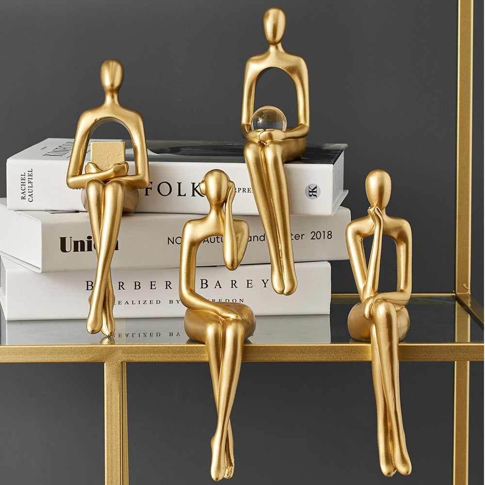 Gold Abstract Statue