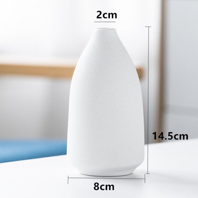 Small Mediterranean Frosted Ceramic Vase