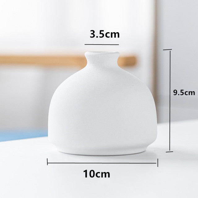 Small Mediterranean Frosted Ceramic Vase