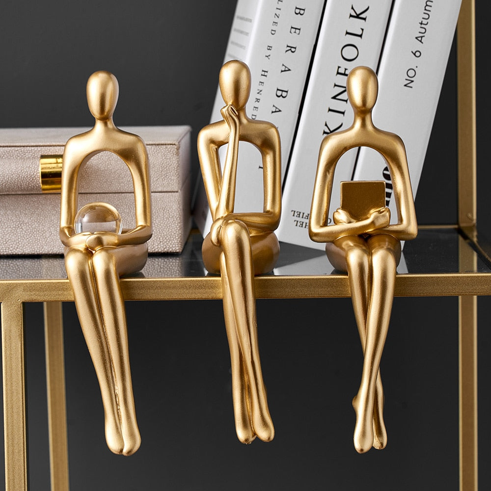 Gold Abstract Statue