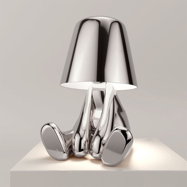 Little Golden/ Silver Man Lamp