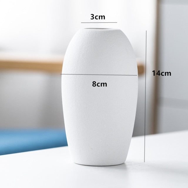 Small Mediterranean Frosted Ceramic Vase