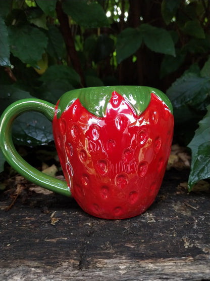 Cute Strawberry Mug with Stem