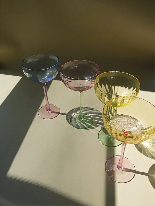 Vintage Colorful Martini Glasses