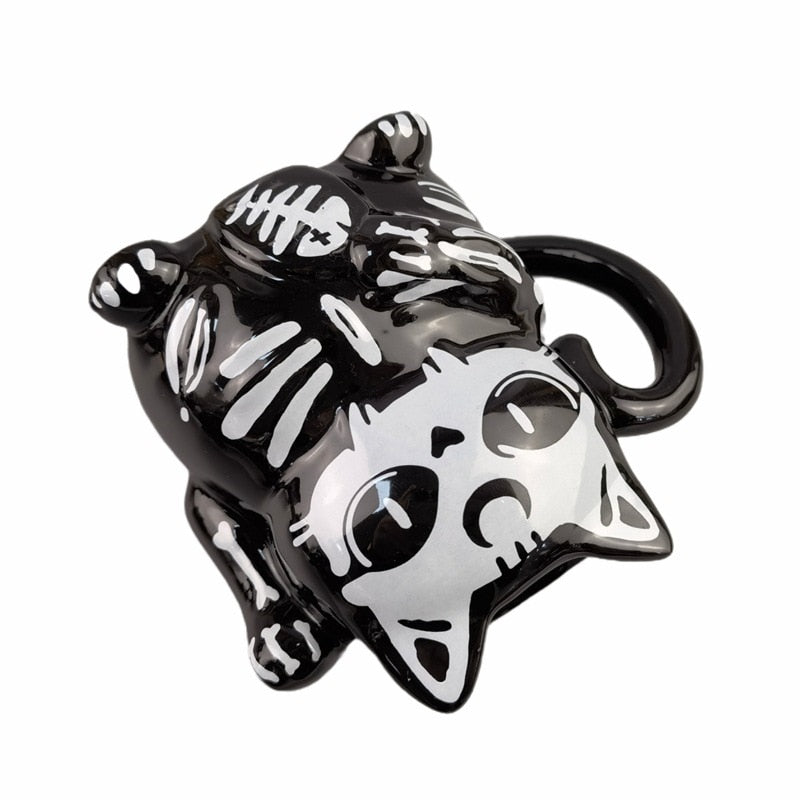 Skeleton Cat Mug