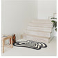 Black and White Swirl Rug