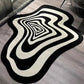 Black and White Swirl Rug