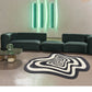 Black and White Swirl Rug