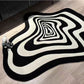 Black and White Swirl Rug