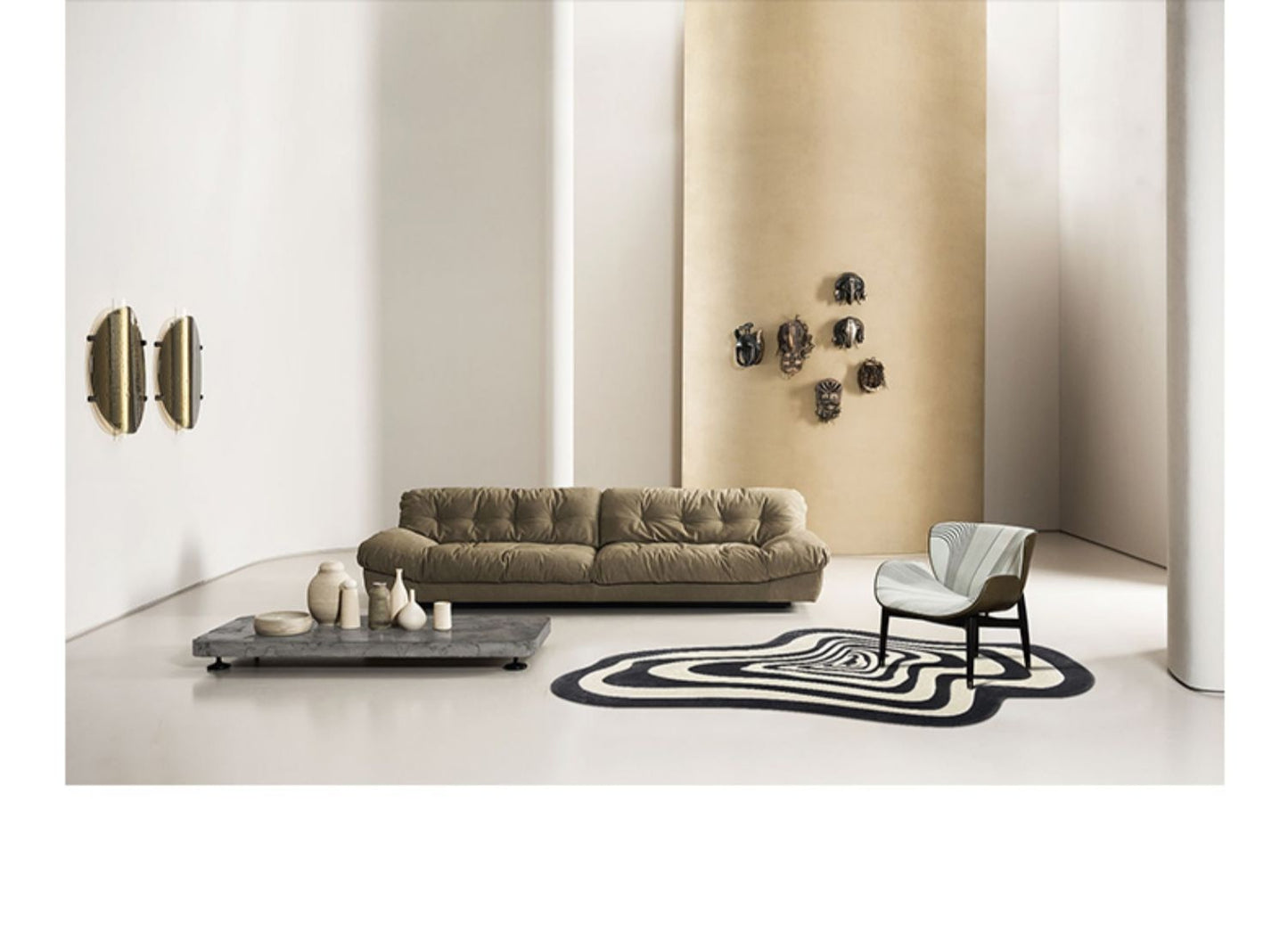 Black and White Swirl Rug
