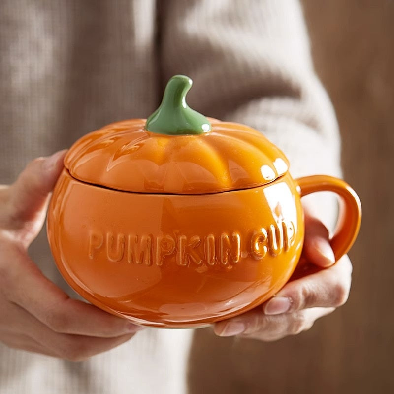 Halloween Pumpkin Shaped Ceramic Bowl