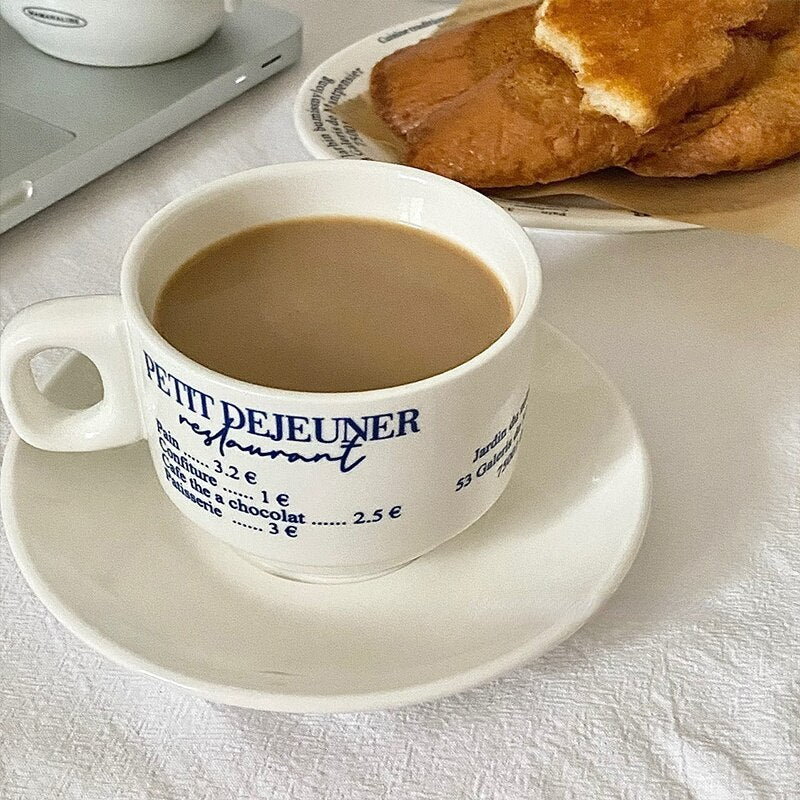 French Retro Blue Mug