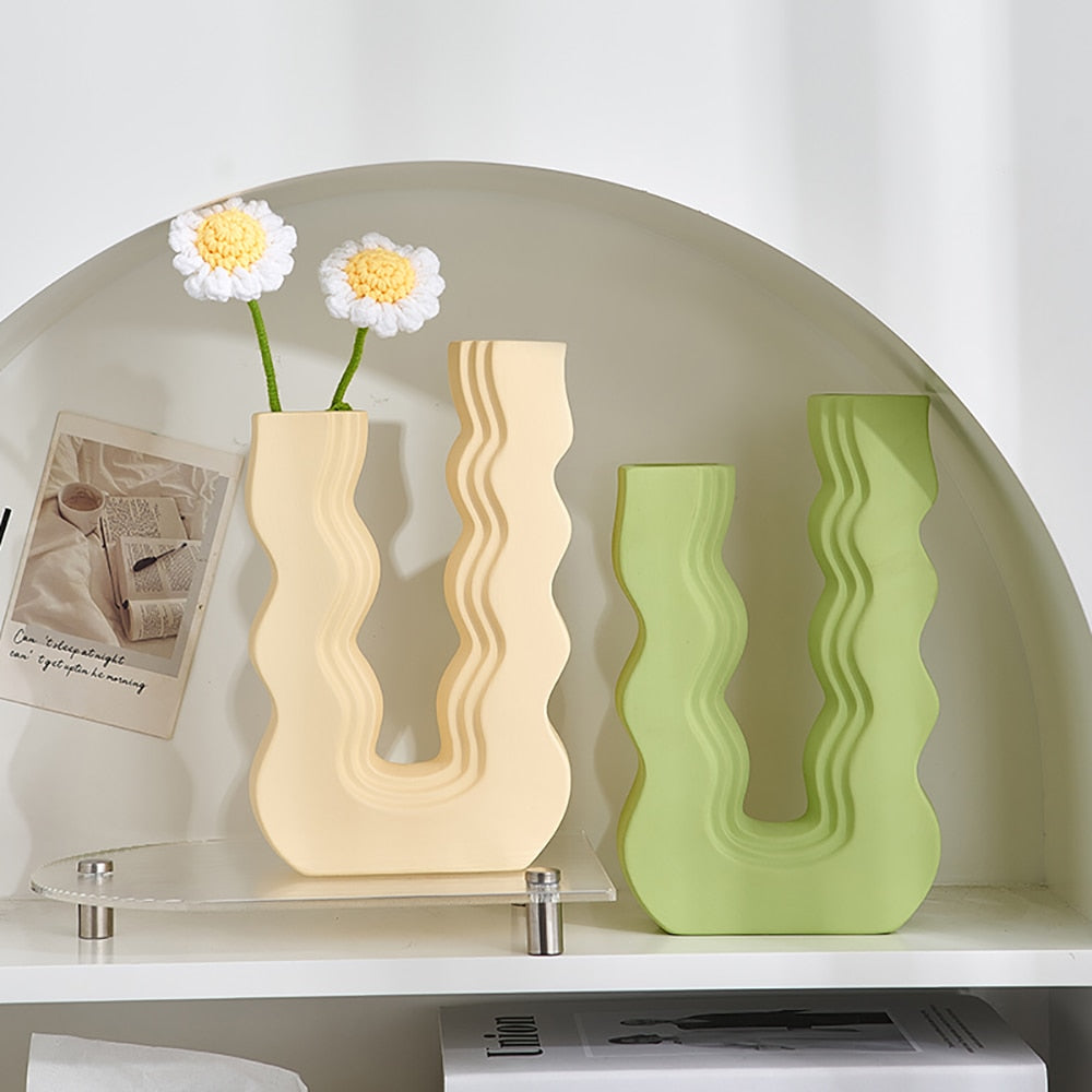 Wavy Colored Vases