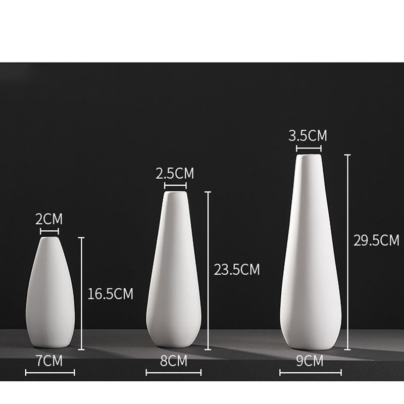 White Porcelain Flower Vases