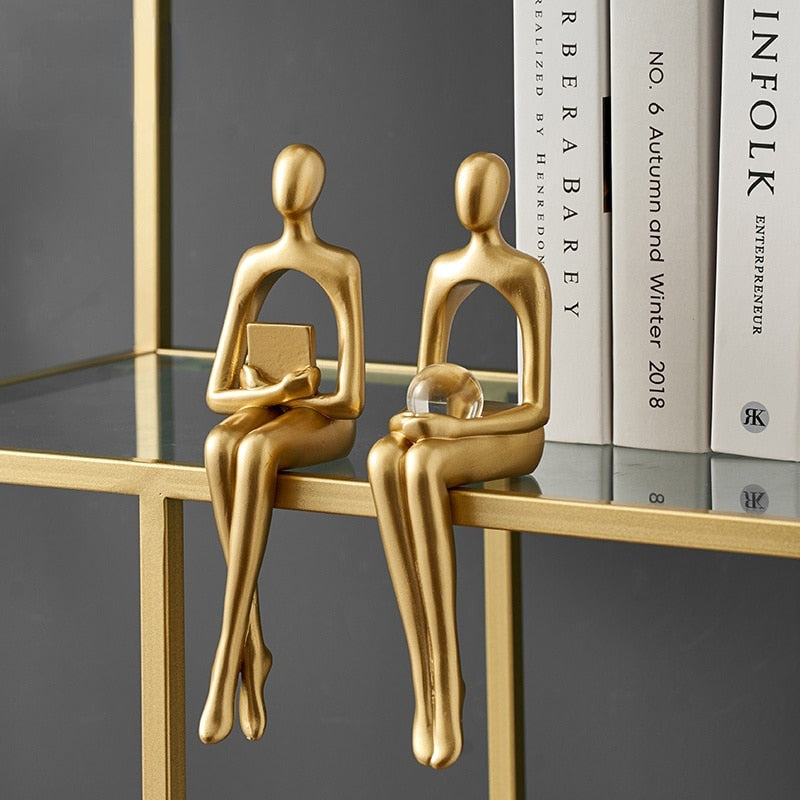 Gold Abstract Statue