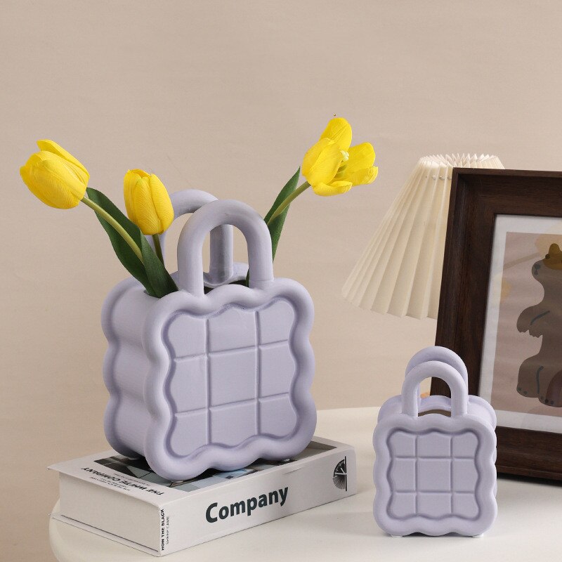 Patterned Purse Vase