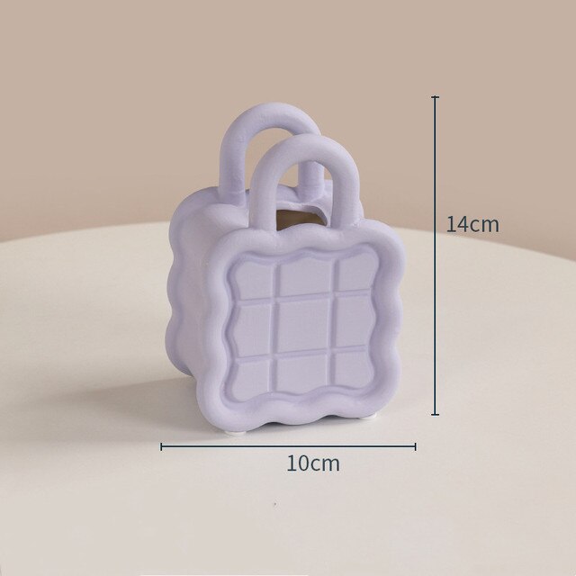 Patterned Purse Vase