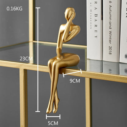 Gold Abstract Statue