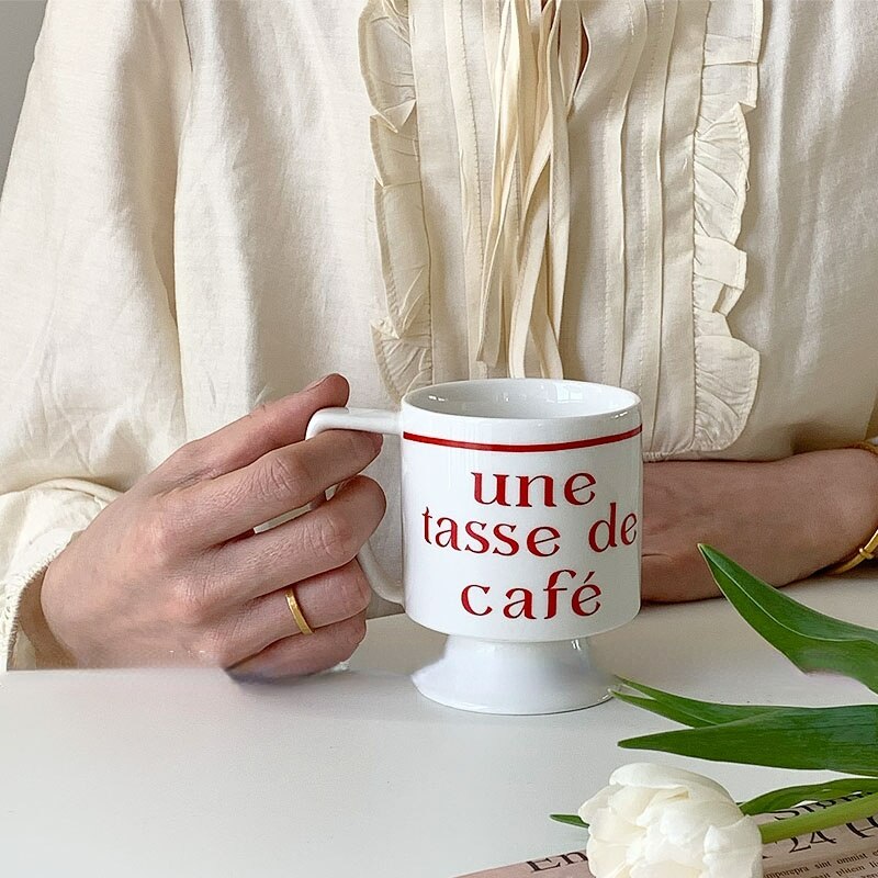 French Retro Coffee Cup