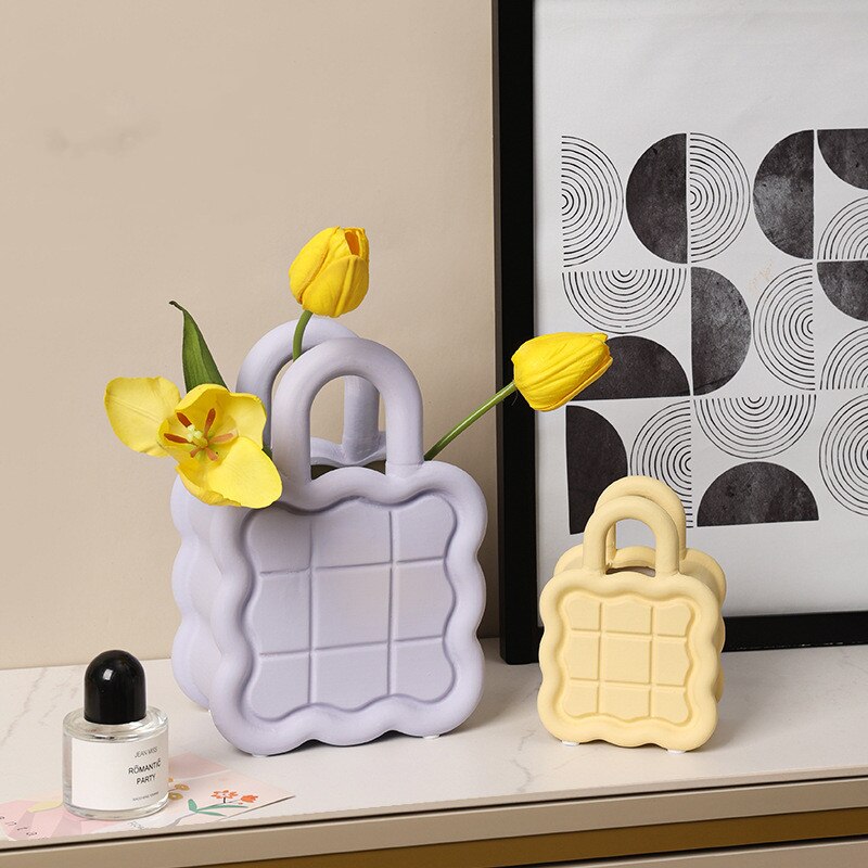 Patterned Purse Vase