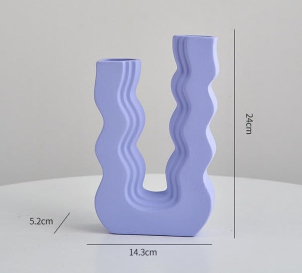 Wavy Colored Vases