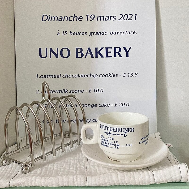 French Retro Blue Mug