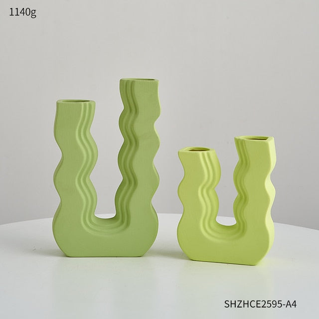 Wavy Colored Vases