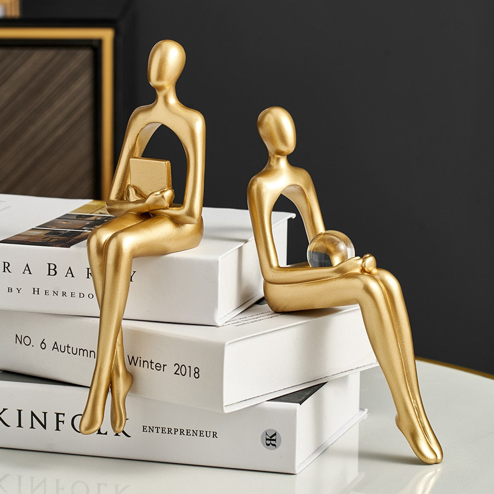 Gold Abstract Statue